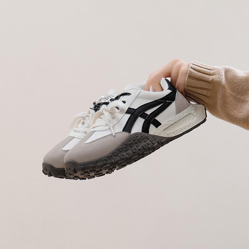 2025 spring new thick-soled Autonavi training shoes women's retro casual color matching mandarin duck bow Forrest Gump shoes