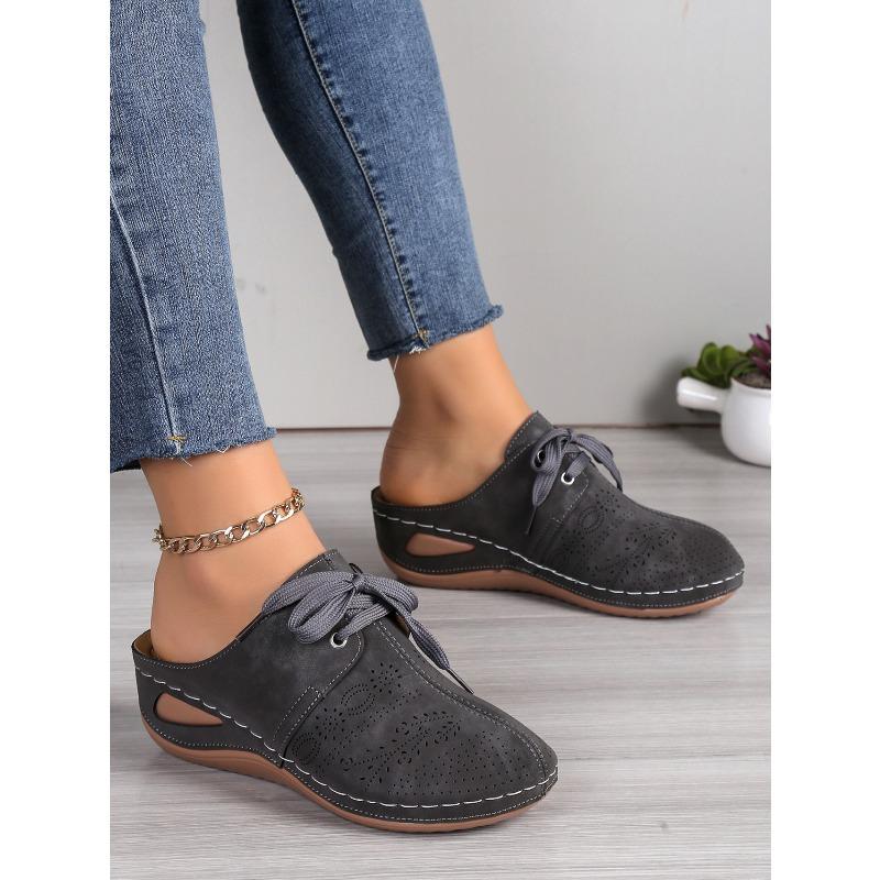 Summer New Large Size Women's Wedge Slippers Baotou Wedge Heels Women