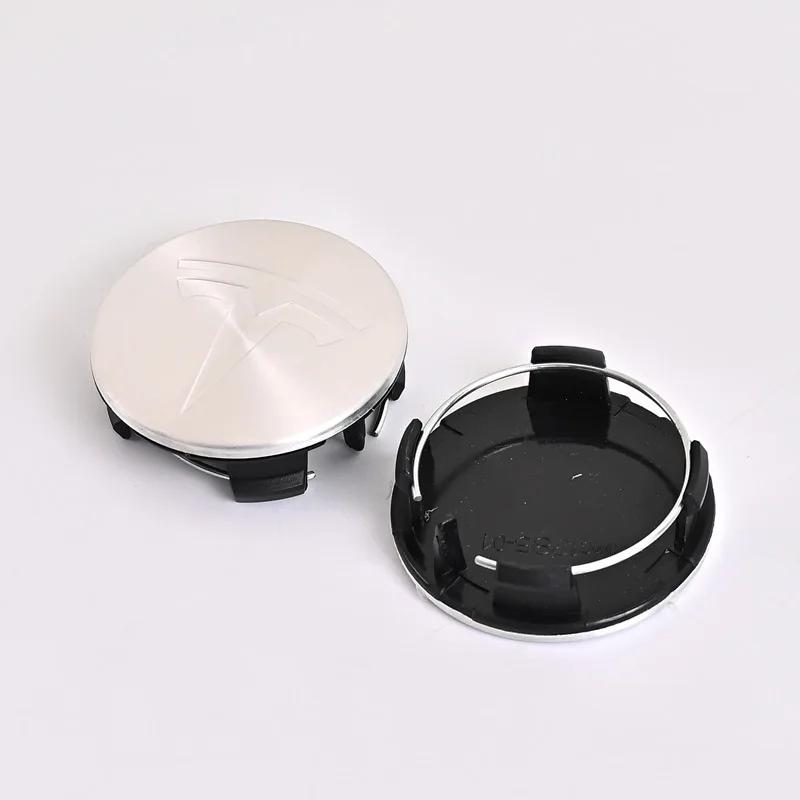 Bilklistremerke 2025 Ny Tesla 4 stk/sett 56 mm Tesla Model 3 Model Y Originale Deksel Navkapsler Senterkopper for Tesla Model Y X S