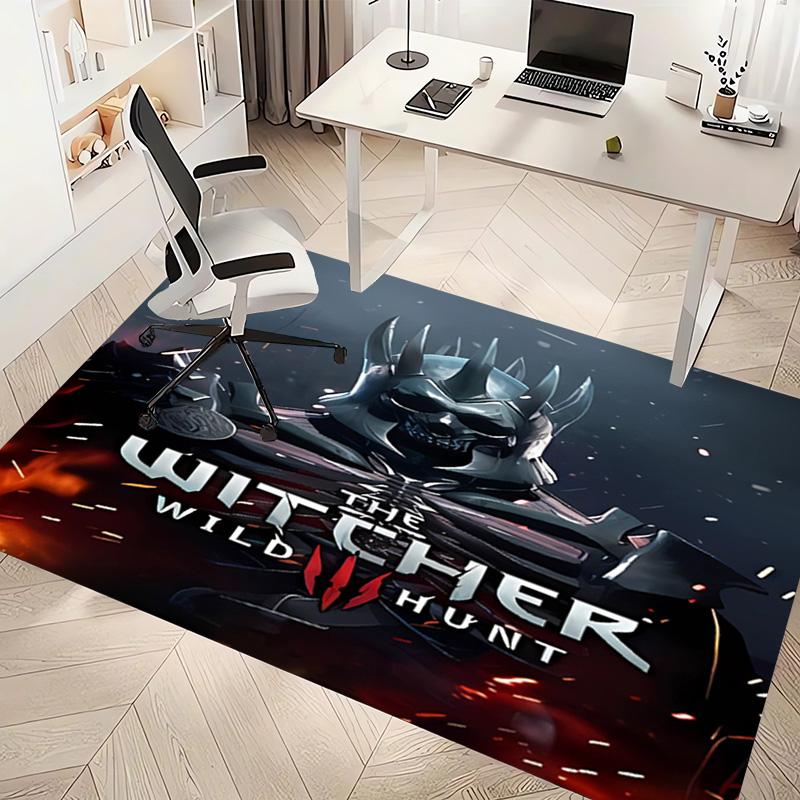 The W-Witcher 3 Wild Hunt GAME Print Area Rug - Soft,Washable Non-Slip Indoor Mat,Living Room,Home Office Decorative Rug