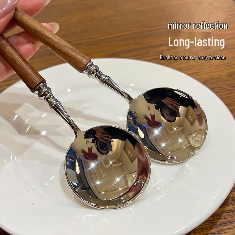 Stainless Steel Long-Handle Soup & Rice Spoons