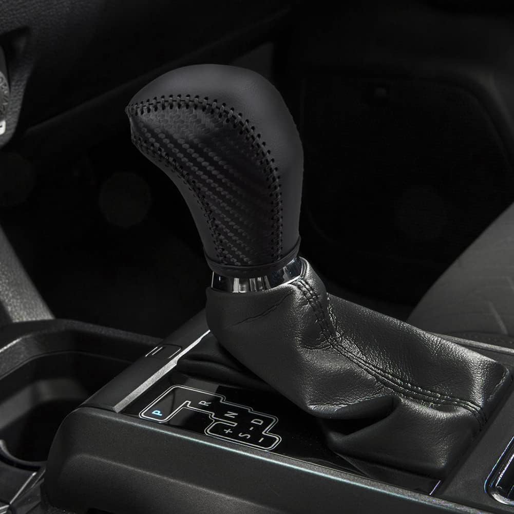 Auto Car Leather Gear Shift Knob Cover Trim for Toyota Highlander 2014-/ Tacoma 2016- Accessories