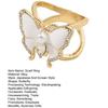 Rhinestone Butterfly Scarf Ring Women T-shirt Tie Clip Shawl Silk Scarves Ring