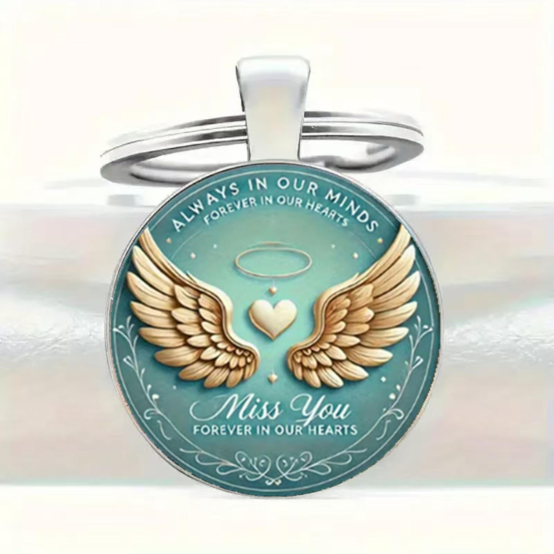 

Stylish And Luxurious Heart-shaped Round Glass Alloy Keychain One Size