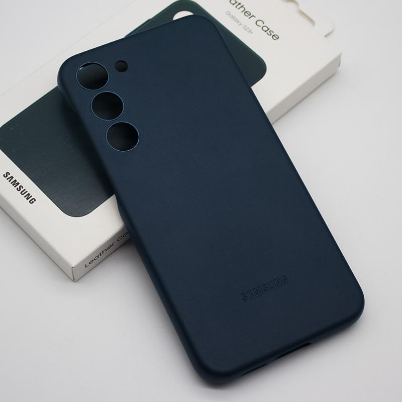 

Samsung Galaxy S23+ S23 Plus Высококачественный чехол для телефона из эко-кожи Мягкий премиальный бизнес-чехол Полная защита для s23plus Чехол For Galaxy S23 Plus синий