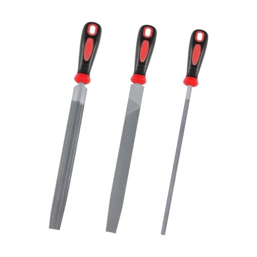 Kasanidika 3-Piece Metalworking File Set, Metal Bar Files for Grinding, Deburring, Roughing, Sanding, Woodworking, Ironworking, Metalworking, DIY Poli