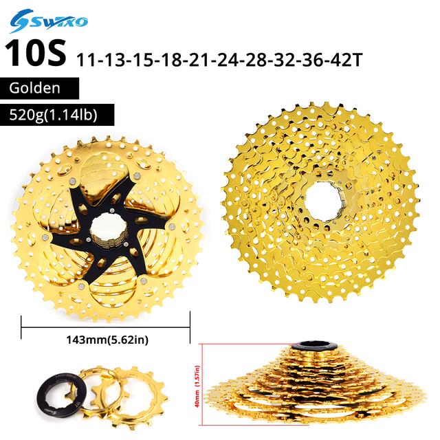 SWTXO Fahrradkassette 12 11 10 9-Gang-MTB-Ratsche HG 8 V 9 V 11 V 12 V 10 V Mountainbike-Kettenrad 32/36/40/42/46/50T