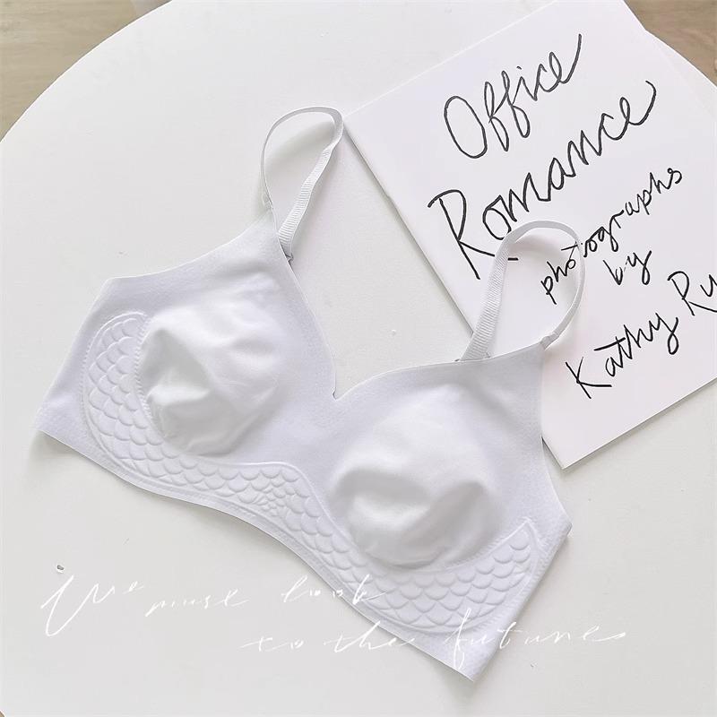 Original cool underwear women's big breasts show small breasts summer ultra-thin bra seamless rabbit ears anti-sagging bra