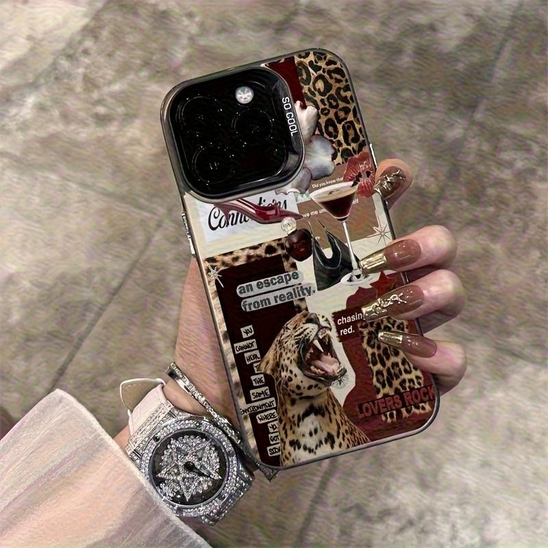 Leopard Lip Print Phone Case Suitable for iPhone 17 16 15 14 13 12 11 Pro/ Max /Plus Anti-fall and Shockproof Rear Cover