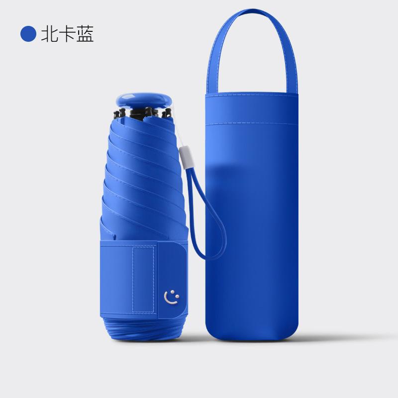 50% off 6-bone vinyl fabric, hand-opened small ice umbrella, pocket umbrella, UV-proof weather and rain parasol