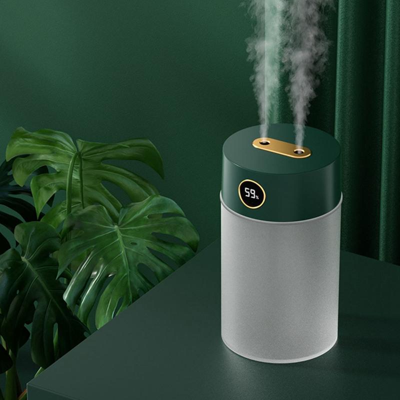 1.2L Double Nozzle Air Humidifier With LCD Display USB Ultrasonic Essential Oil Aroma Diffuser Aromatherapy Humidificador