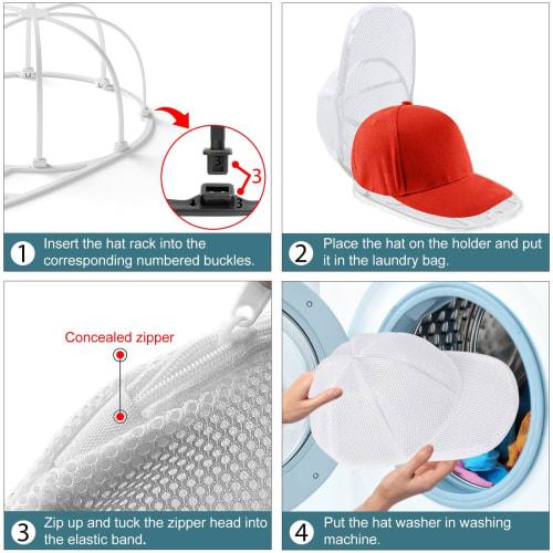 Fododo Cap Washer, Hat Washing and Shape Preservation for Baseball Caps, Washing Machine or Dishwasher Safe, Hat Washing Frame for Adults and Children