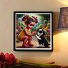 New Arrival 5D DIY Full Circle Diamond Painting "Girl and Dog" Embroidery Cross Stitch Home Decor Gift