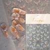 1 Piece 5D Retro Colorful Hand-painted Butterfly Nail Stickers Shell Light Butterfly Rhinestone Soft Relief Nail Art Stickers