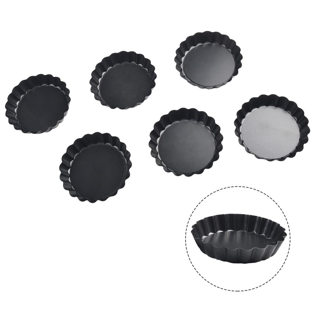 Tarteform Antihaftbeschichtet 4 Zoll Backboden Pizza Ersatz Set 6er Set Tarteförmchen Zubehör Kuchen Kohlenstoffstahl