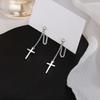 Cross Earrings And Earrings For Women, With A Cold And Niche Design, Fashionable Temperament, Sweet And Cool Earrings And Ear Accessories.