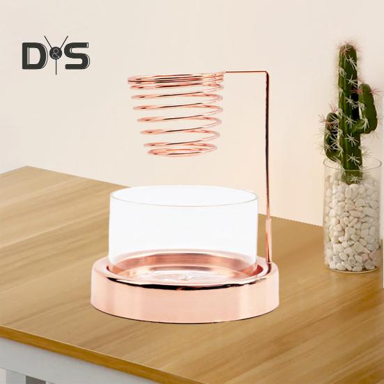 Palo-Santo-Halter, Räuchergefäß aus Metall und Glas zum Verbrennen von Palo Santo Salvia, leicht zu reinigender Räucherhalter mit rutschfester Basis für die Meditation