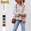 Women's Fashion Casual Solid Color Print Autumn Winter Long Sleeve Loose Sweaters