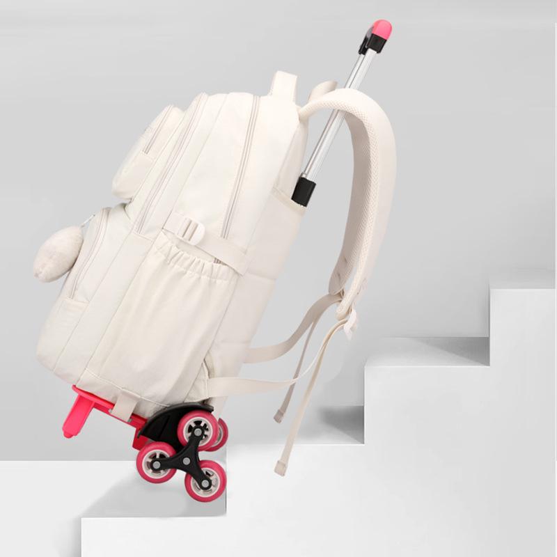 Children School Backpack  For Girls Trolley Bag With Wheels Students Backpack Kids Book Bag Rolling School Bag Wheeled Backpack