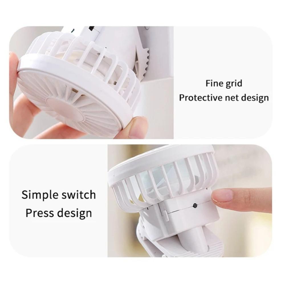 USB Rechargeable Hat Clip Fan Mini Personal Fan Summer Cap Clip Cooler Fan