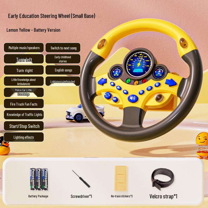Дитяче кермо другого пілота: Інтерактивна іграшка-симулятор для автомобіля для раннього розвитку