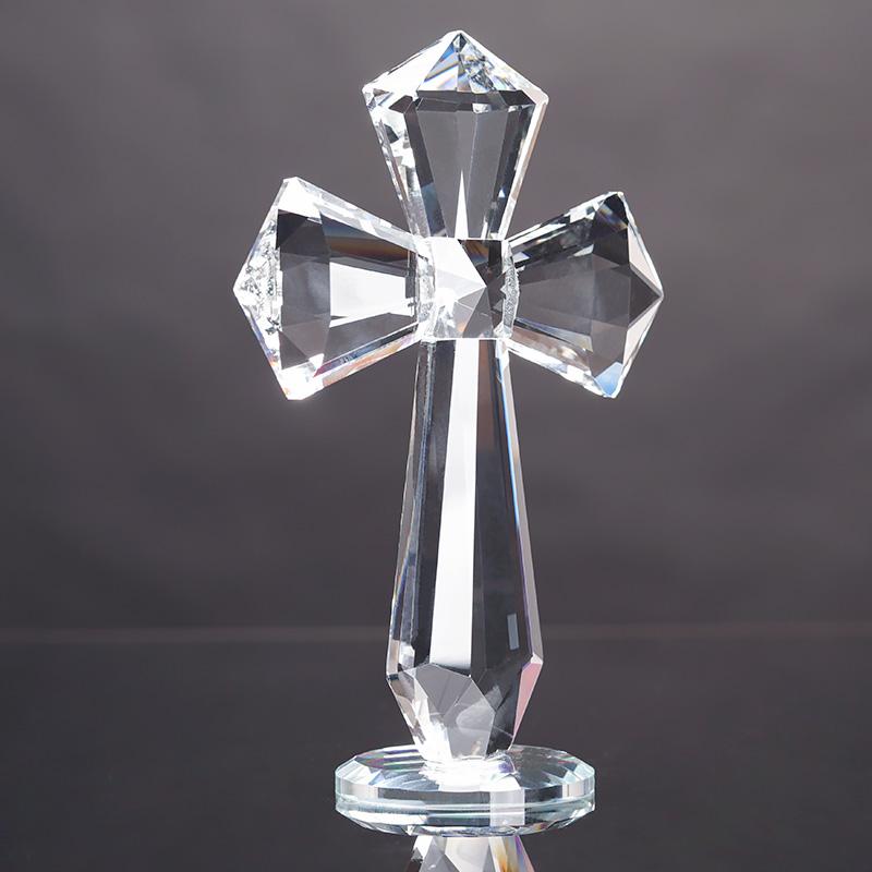 Fabbrica Piccolo Ponte Decorazioni Natalizie Regali Souvenir Ornamenti a Croce di Cristallo Artigianato di Cristallo