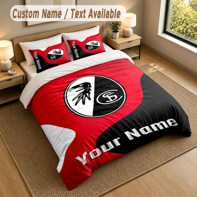 Bedding Set 1 Duvet Cover 2 Pillowcases SC Freiburg FC Print Soft Bed Linen Bedroom Decor