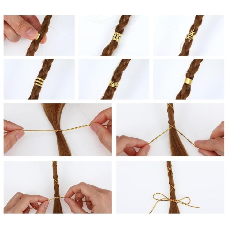 52lots Elegant Hair Extension Link Easy To Use Hair Extension Rings Beads for Braids And Dreadlocks