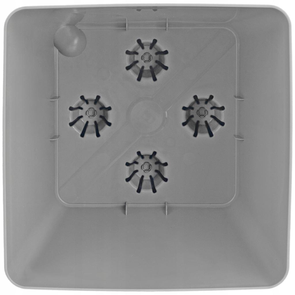 KADAX Květináč Květináč Na Květiny Obal Plastový 18cm Taupe S Podstavcem