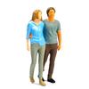 1/64 Scale Resin Miniature Couple Figure For Realistic Model Train Architectural Scene Decors And Collectible Display