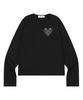 MUCENT Area Metal Logo Heart Patch Long Sleeve Tee (2 Colors)