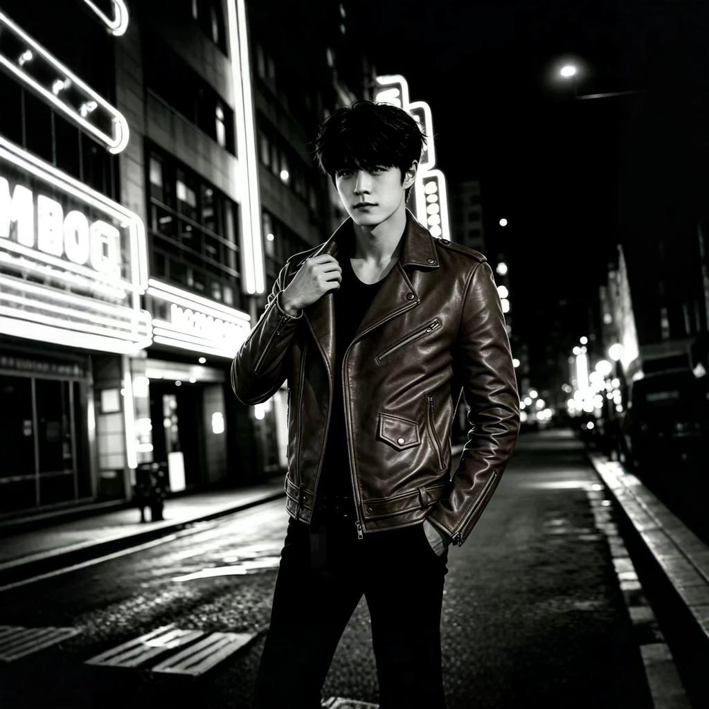 New men's leather jacket trendy men's locomotive leather jacket new large size men's color