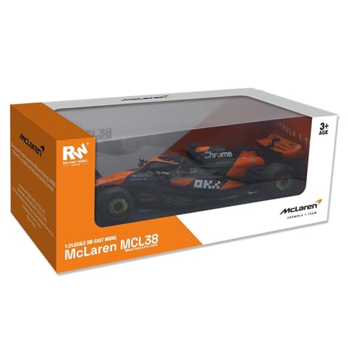 RW 1/18 Scale F1 McLaren MCL38 #4 Lando Norris Orange / Diecast Model Car Finished Product RW5218