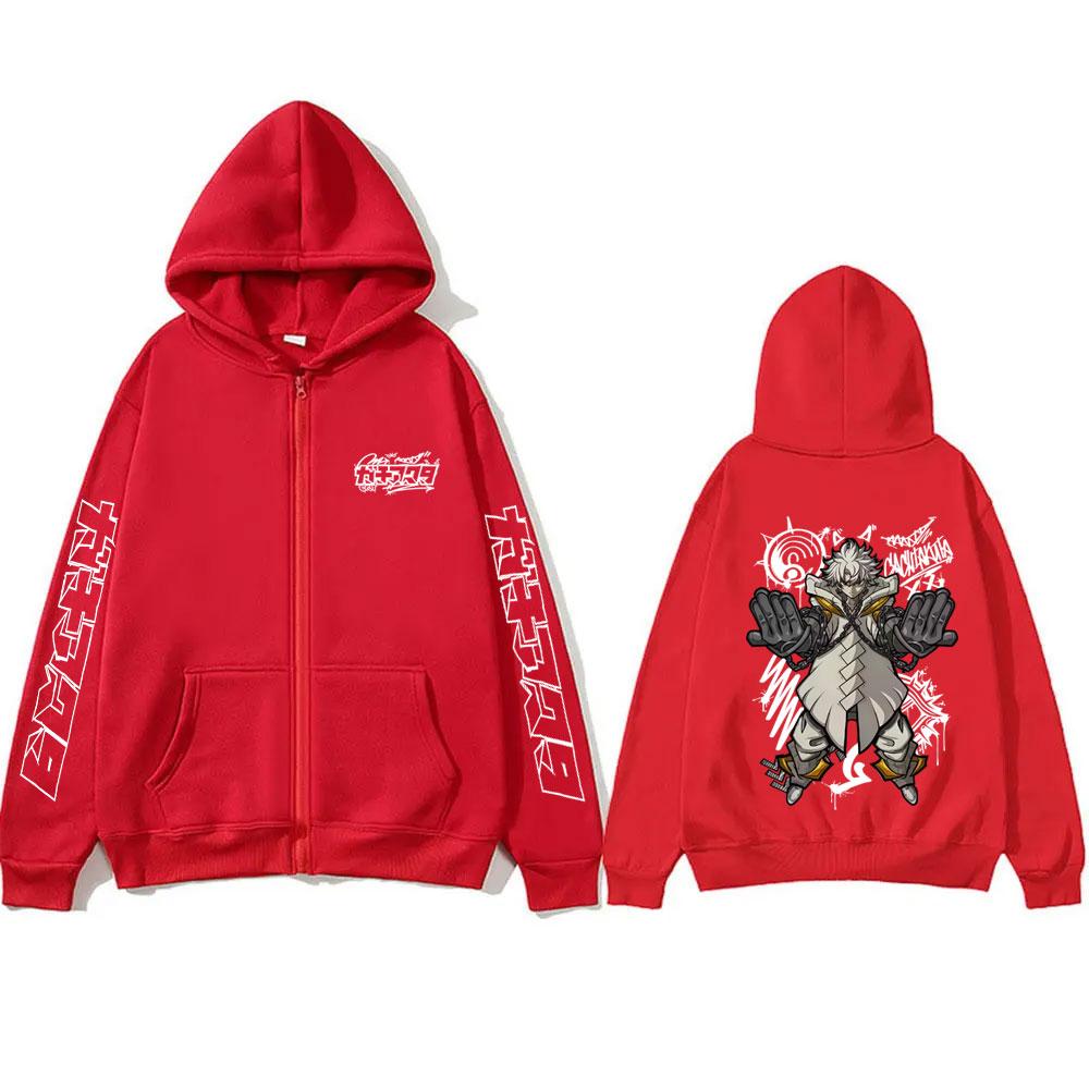 Anime Gachiakuta Rudo Merch Zipper Hoodie Men Women Casual Oversized Zip Up Jacket Male Retro Cartoon Manga Zip Up Sweatshirt
