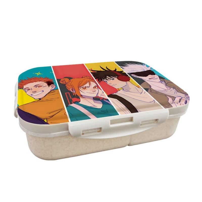 Anime Cartoon Jujutsu Kaisen Printed Wheat Straw Lunch Box