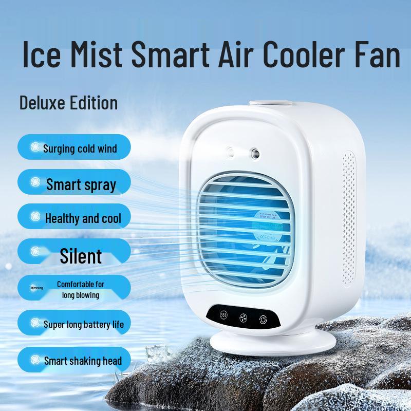 Portable Mini Air Conditioner Fan with Humidifier – Desktop Electric Spray Cooling Fan