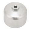 86mm 3.39in Oil Filter Wrench Socket Cap Sliver Heavy Duty Stainless Steel Removal Tool