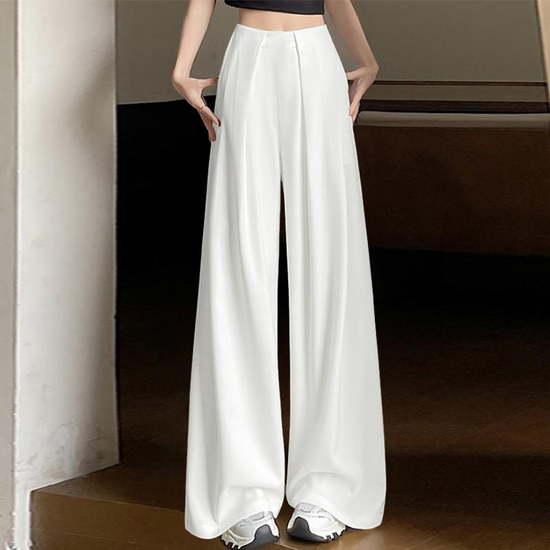 ZANZEA Women Classic Casual Solid Color Loose Wide Leg Pants