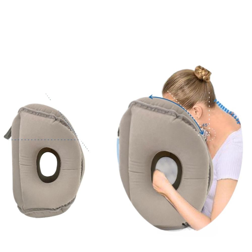 PVC Plush Inflatable Sleeping Pillow, Travel Sleeping Pillow, Sleeping Pillow, Inflatable Pillow
