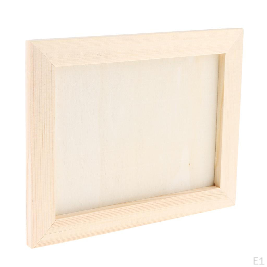Frames, Paintable, Untreated Wooden Picture Frames for Crafting