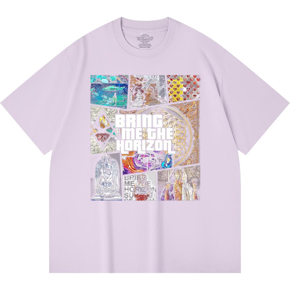 230 g/m² 100% katoenen heavy metal T-shirt met rockband- en popmuziekprint, unisex T-shirt van zwaar katoen.