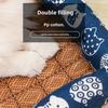 Cat Bad Linen Rattan Woven Cool Mat Pet Ice Pad Cartoon Teddy Bear Small Dog Bed Summer Cat Cooling Sleeping Pad for Winter