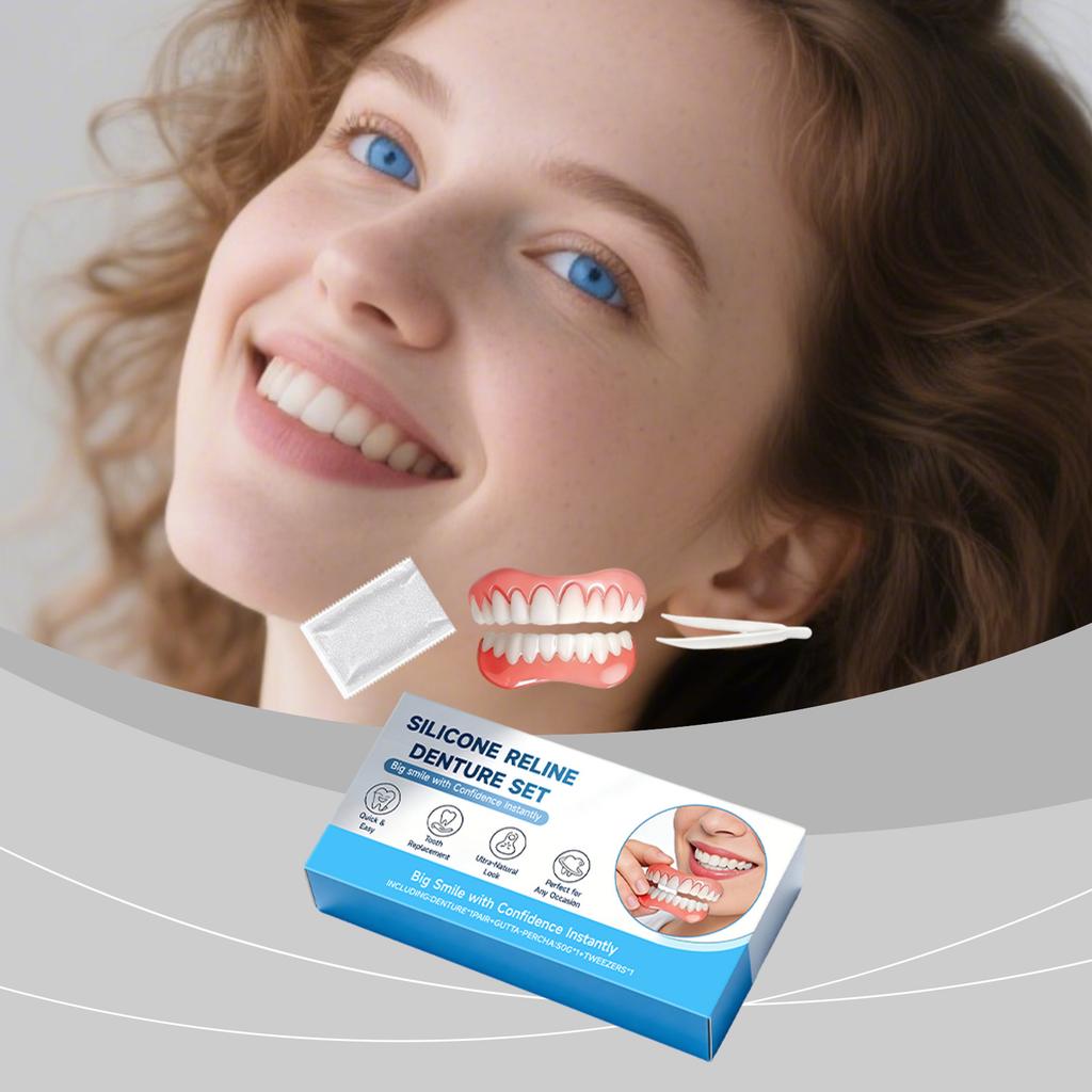 Denture Care Kit Comfortable Material Secure Fit Daily Maintenance Aesthetic Enhancement Easy to Use