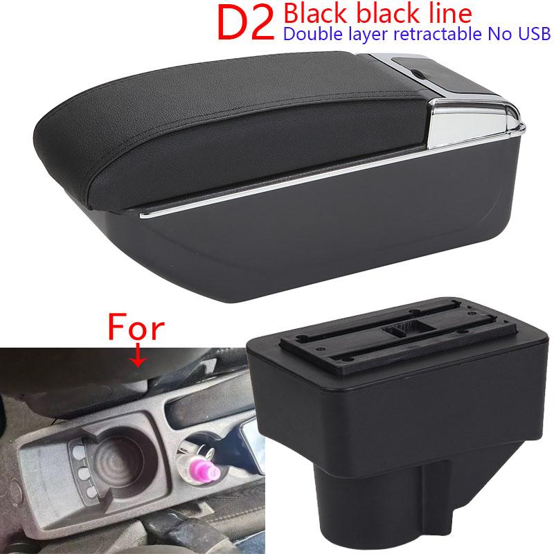 

Для Ford Fiesta Armrest Box для Ford Fiesta 3 Car Armrest 2011-2018 Car Storage Box Accessories PU Leather easy installation