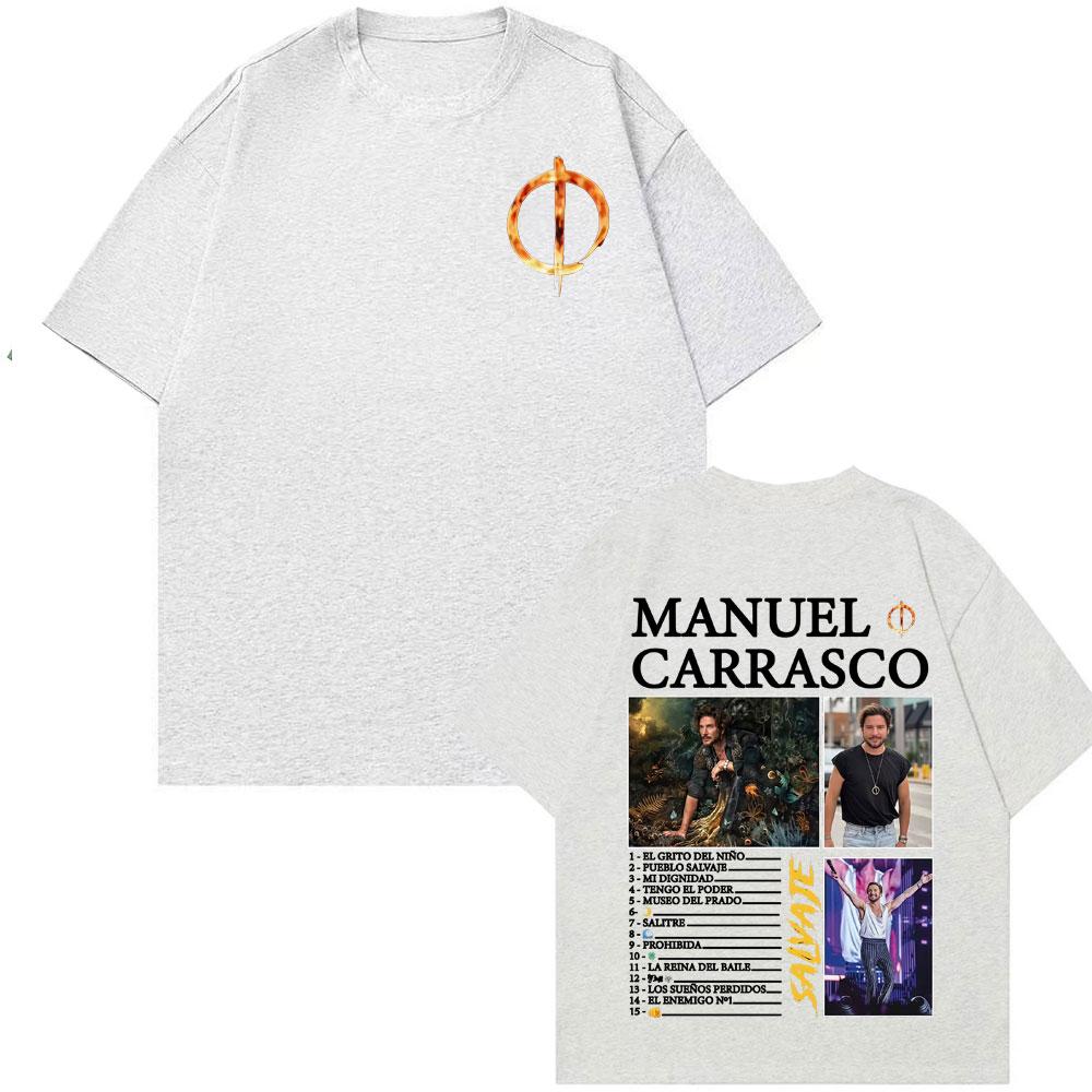 2025 Summer Rapper Manuel Carrasco Album Tour Merch Tshirt Male Harajuku Hiphop Pop Tshirt Cotton Casual Highquality Top