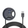 USB 3.0 Desk Hub with SD/TF Card Reader for Office Desktop