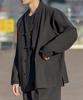 Zijangsa [24005] Veste Robe Unisexe Printemps/Automne Hanbok Coton Teint en Fil 17 fils Col en V
