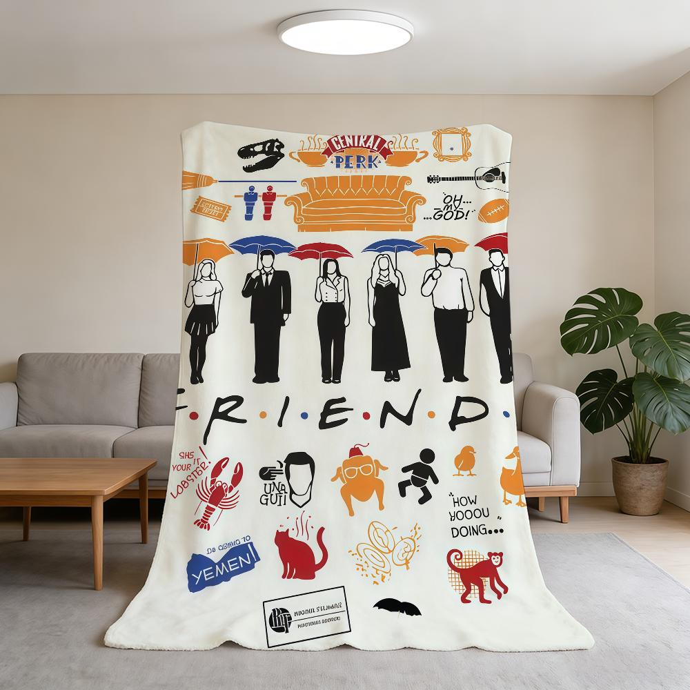 Blanket Super Warm F-Friends Comfortable Plush Throw Blanket TV Child Show Classic Home Sofa Bedroom Gift 75x90cm
