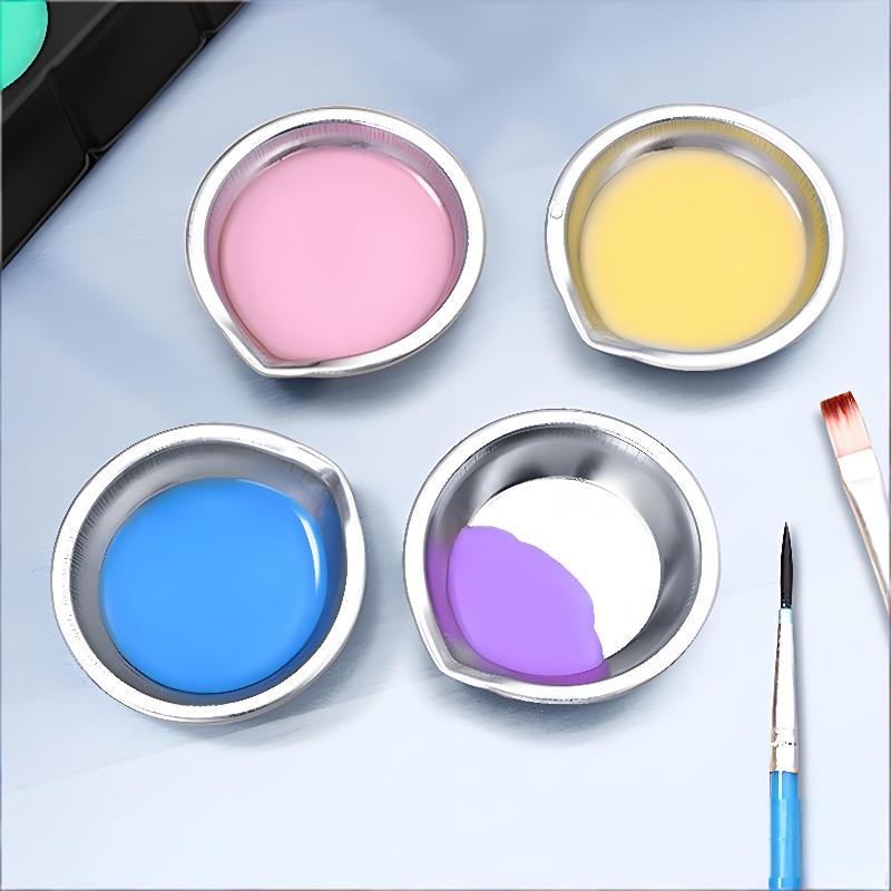 Stainless Steel Painting Color Bowls Oil Paint Trays Paint Color Mixing Cups Color Mixer Children Diy Painting Tools