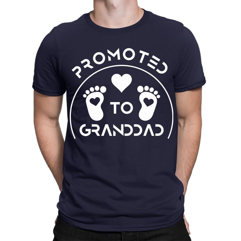 Promoted To Grandad Grandfather Baby Announcement Funny Mens TShirts TA135 2XL
